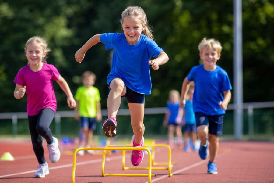 Kinder beim LA-Training Leichtathletik